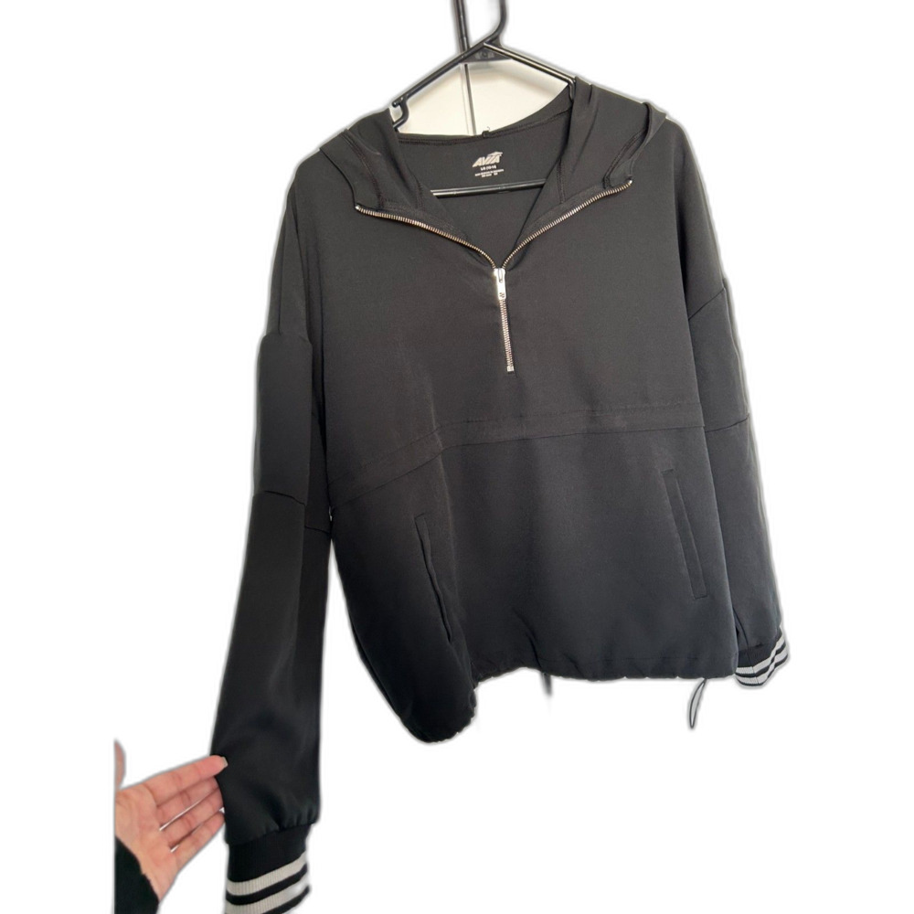 AVIA WOMEN'S LIGHTWEIGHT HOODED SPORTS JACKET WITH DRAWSTRING WAIST SIZE L